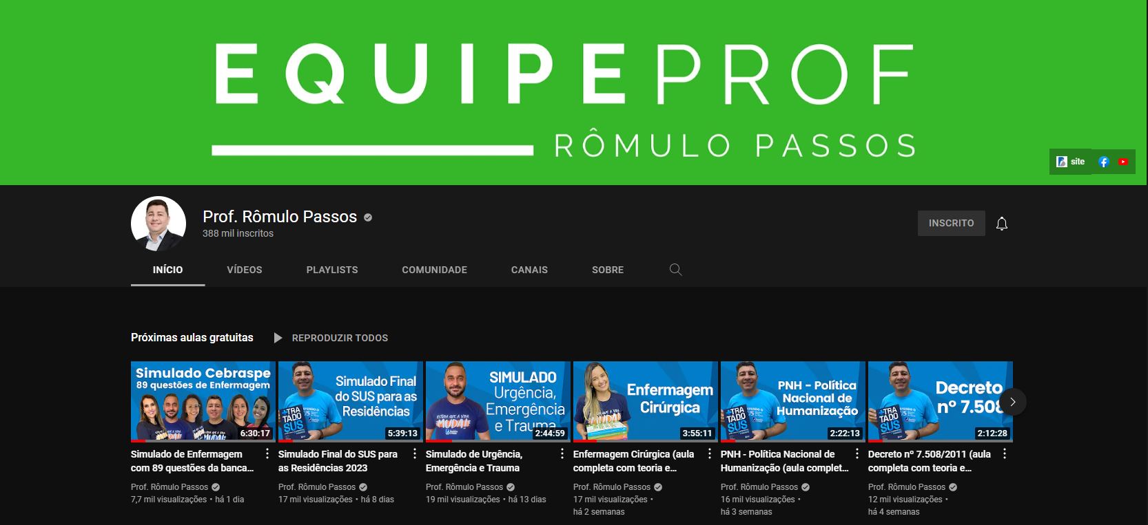 Baixe os PDFs das aulas gratuitas do Site Rômulo Passos